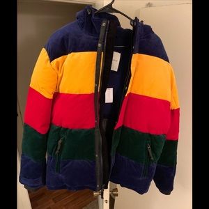 AE Corduroy Puffer Jacket (ColorBlock)